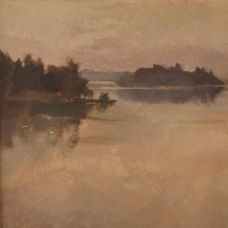 Lotte Laserstein, Dawn by the lake.