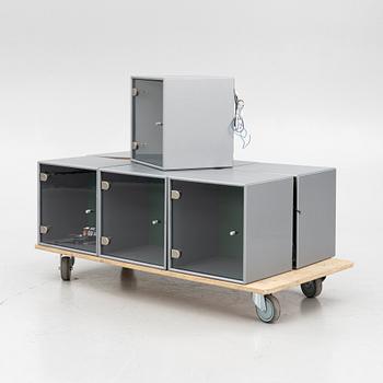 Peter J Lassen, a 7 pieces, shelving system, Montana Møbler, Denmark.