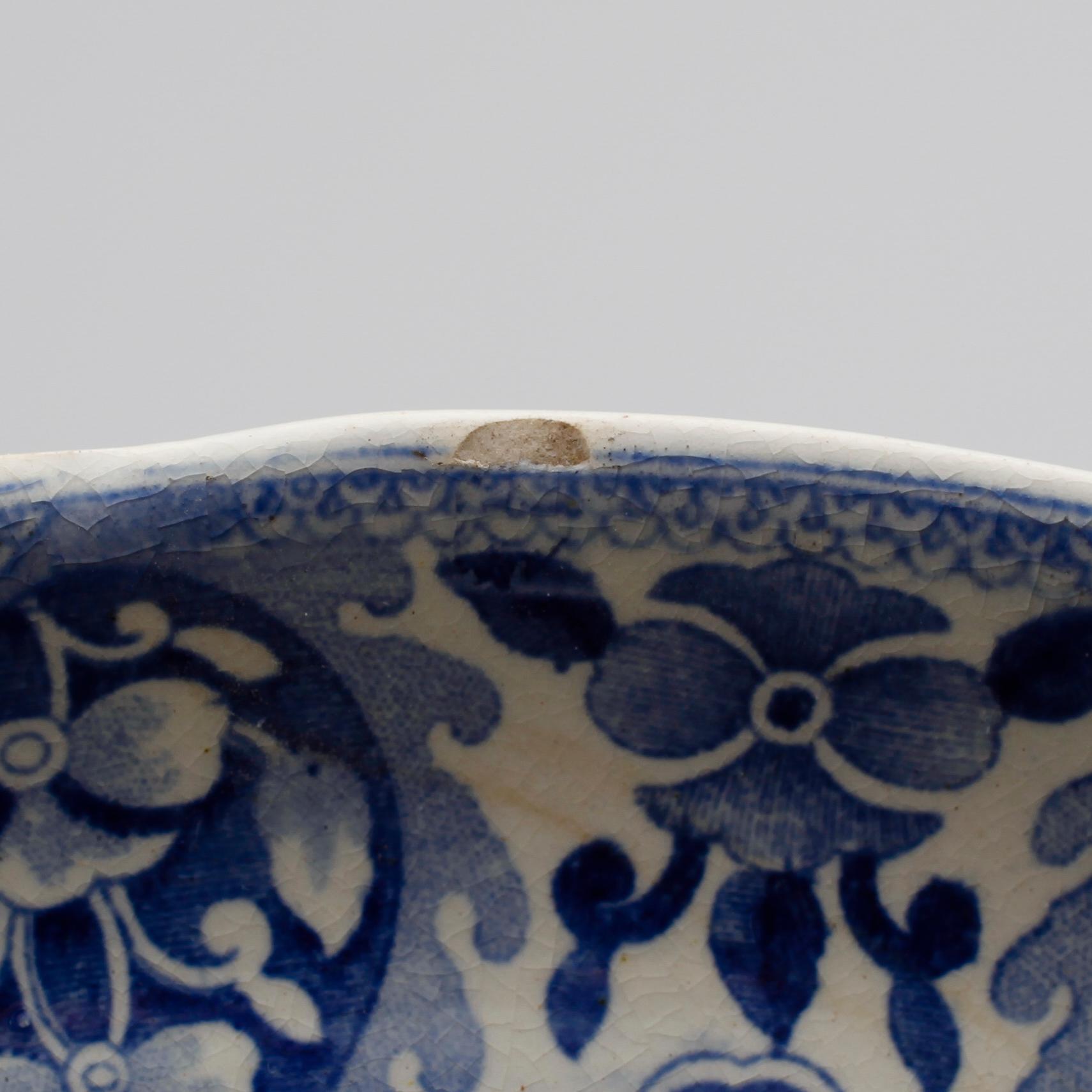 TALLRIKAR, 3 st, flintgods, England, 1800-talets första hälft.