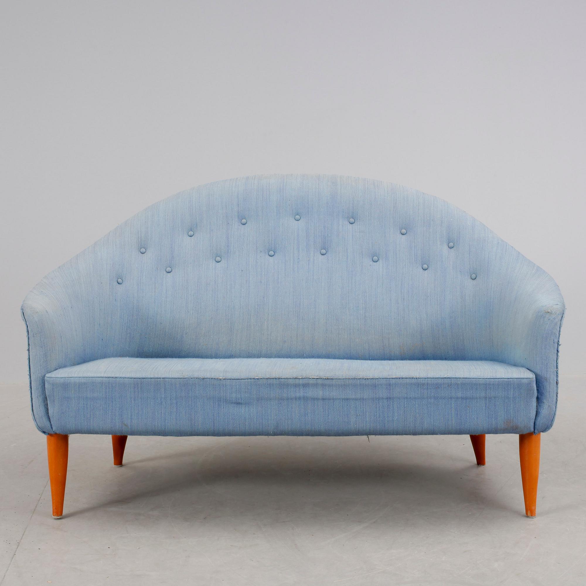 SOFFA, "Lilla Paradiset",  Kerstin Hörlin-Holmqvist. Nk:s verkstäder i Nyköping, formgiven 1958.