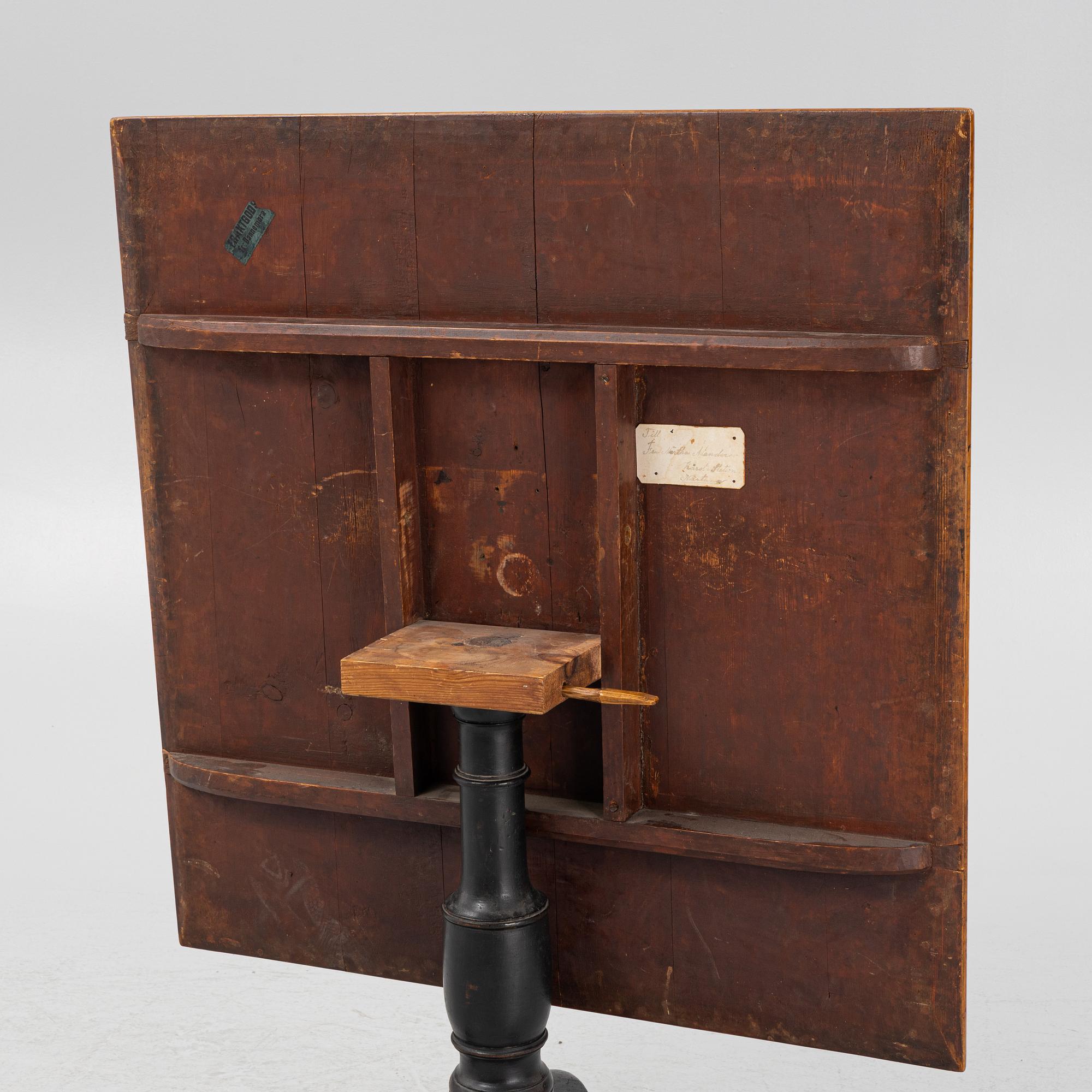 Fällbord,
omkring år 1800.