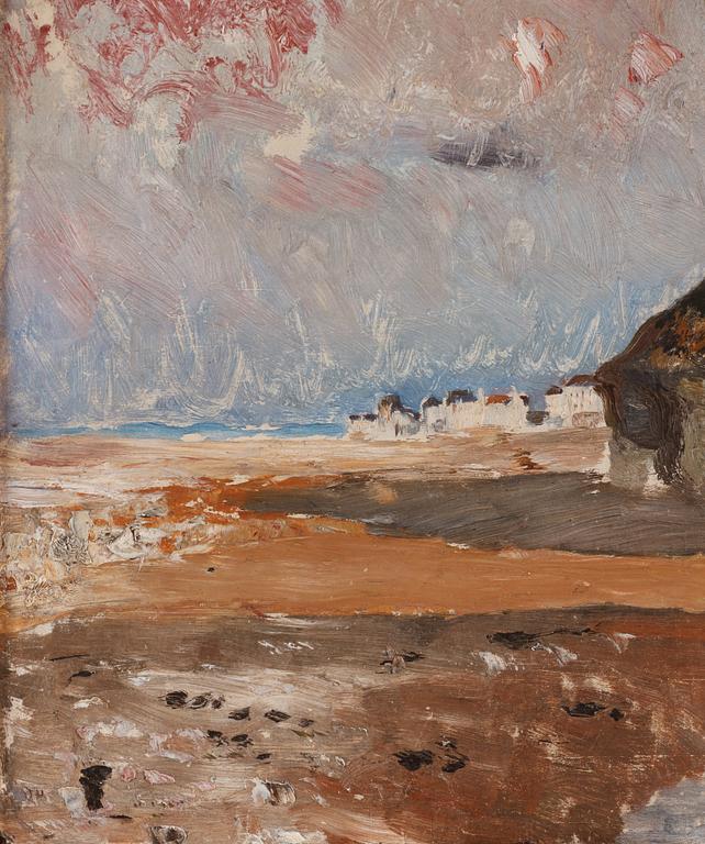 Carl Fredrik Hill, Coastal Landscape, Luc-sur-Mer (towards the Cliff of Lion-sur-Mer).