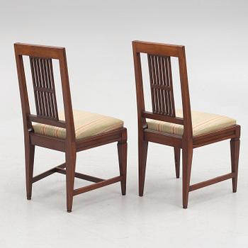 Six lat Gustavian chairs by Carl Johan Wadström, Stockholm (1758-1816, mästare 1788).