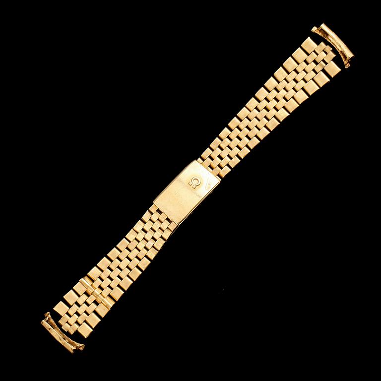 KLOCKARMBAND, 18 k guld. Vikt ca 68 g.