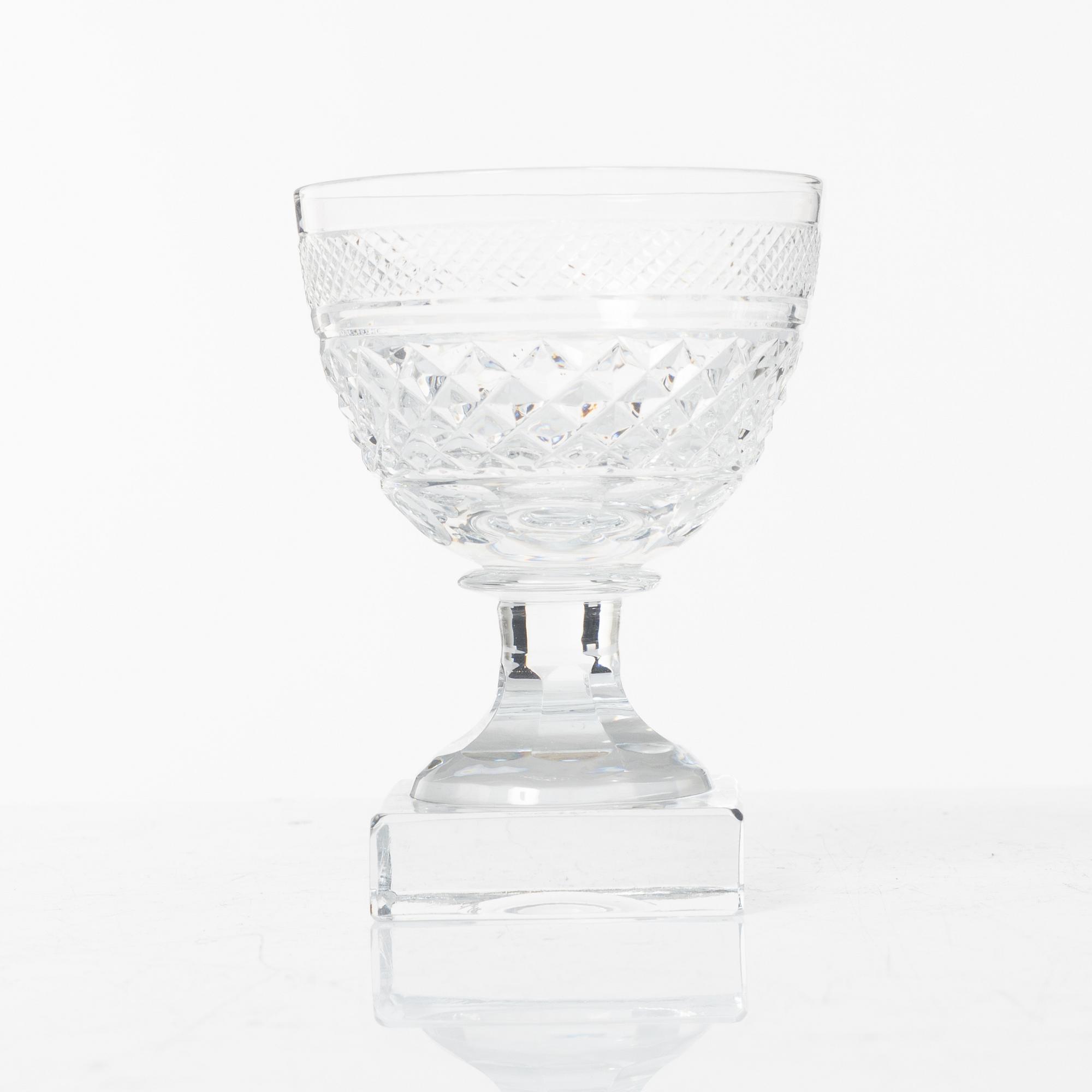 Elis Bergh, glasservis, 107 delar, "Kent", Kosta Boda.