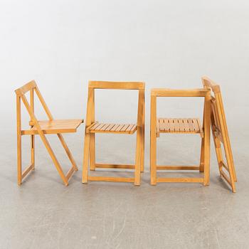 Aldo Jacober, 7 folding chairs for Bazzani, Italy 1970s.