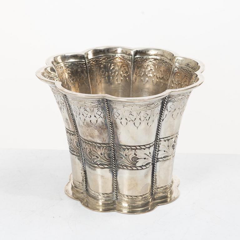Beaker, so-called Margrete beaker, silver, JW Bohlin, Karlskrona, 1939.