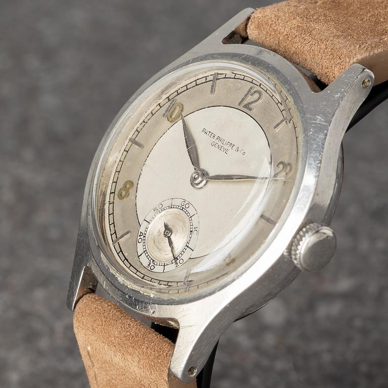 Patek Philippe & Co, "565 Steel", "Sector Dial", ca 1943.
