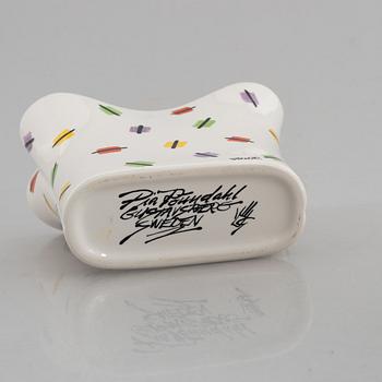 Pia Rönndahl, vaser, 5 st, bl.a. "Konfetti", Gustavsbergs Studio, 1980-90-tal.