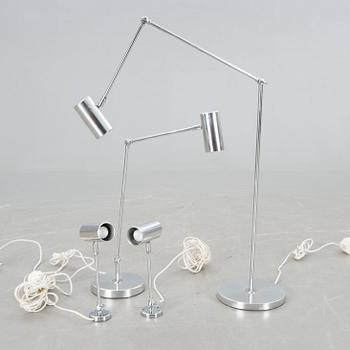 LAMPOR, 1+1+2 delar, Bergboms Scanlight, 1980-tal.