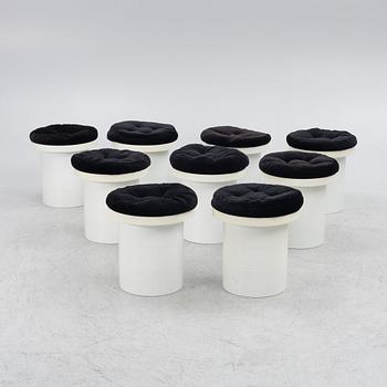 Nine stools, 1960s/70s.