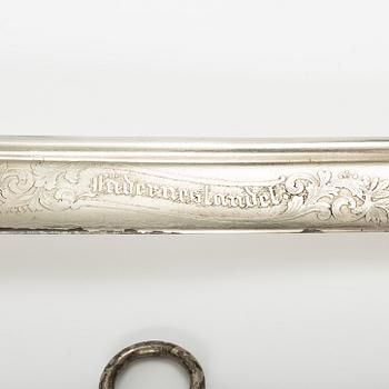 Sabel, svensk, m/1859 för infanteriofficer, med balja.