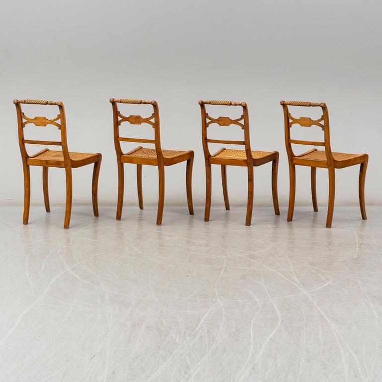 Four Johan Petter Grönvall empire chairs.