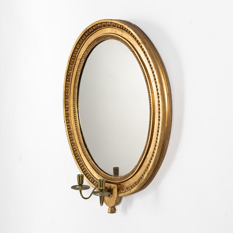 Mirror sconce, Gustavian style, first half of the 20th century.