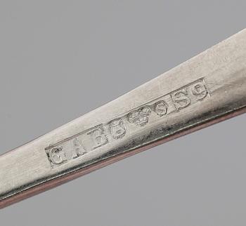 KAFFESKEDAR, 12 st, silver, GAB, Stockholm 1968. Vikt ca 196 gram.