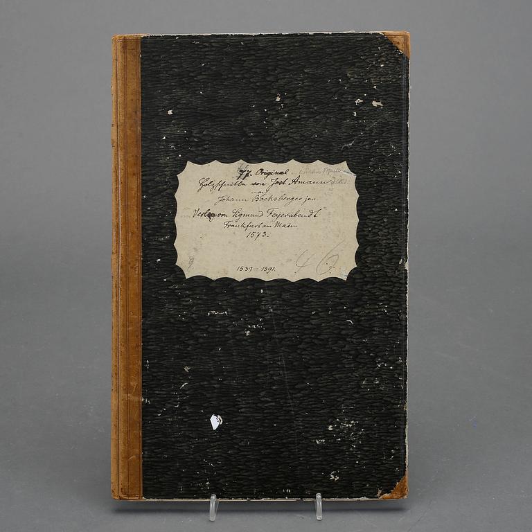 INBUNDEN SAMLING TRÄSNITT, efter Jost Amman, Frankfurt am Main, Tyskland, 1573.