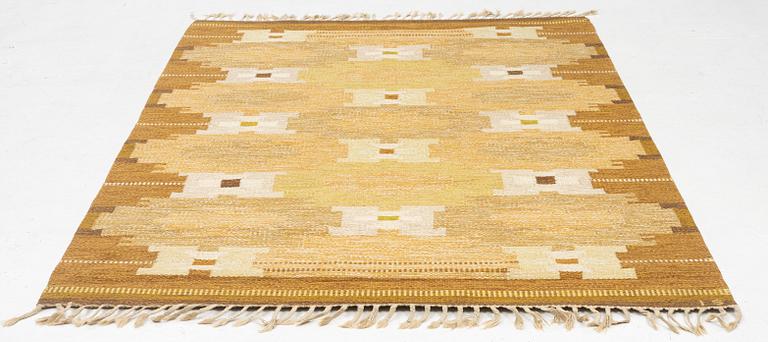 Ingegerd Silow, a flatweave carpet, signed IS, c. 236 x 186 cm.