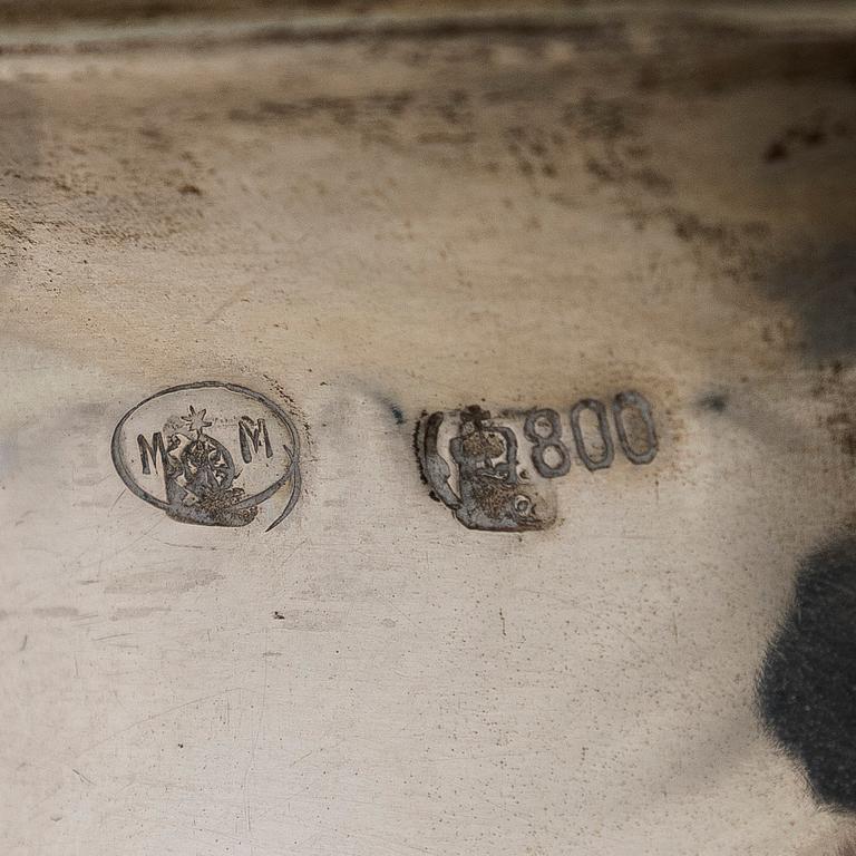 A silver teapot, Martin Mayer, Germany presumably 1888-1890s.