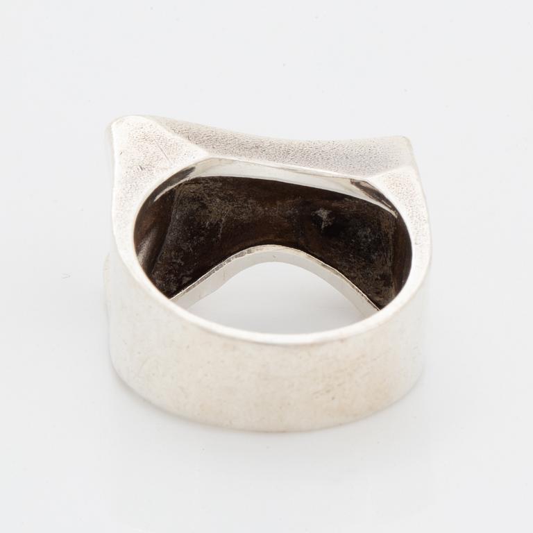 Björn Weckström,  "Sirene" sterling silver ring, Lapponia 1977.