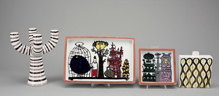 PARTI KERAMIK, 4 delar, Stig Lindberg, Gustavsbergs studio.