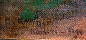 ESTHER KJERNER, olja på uppfordrad duk, sign.