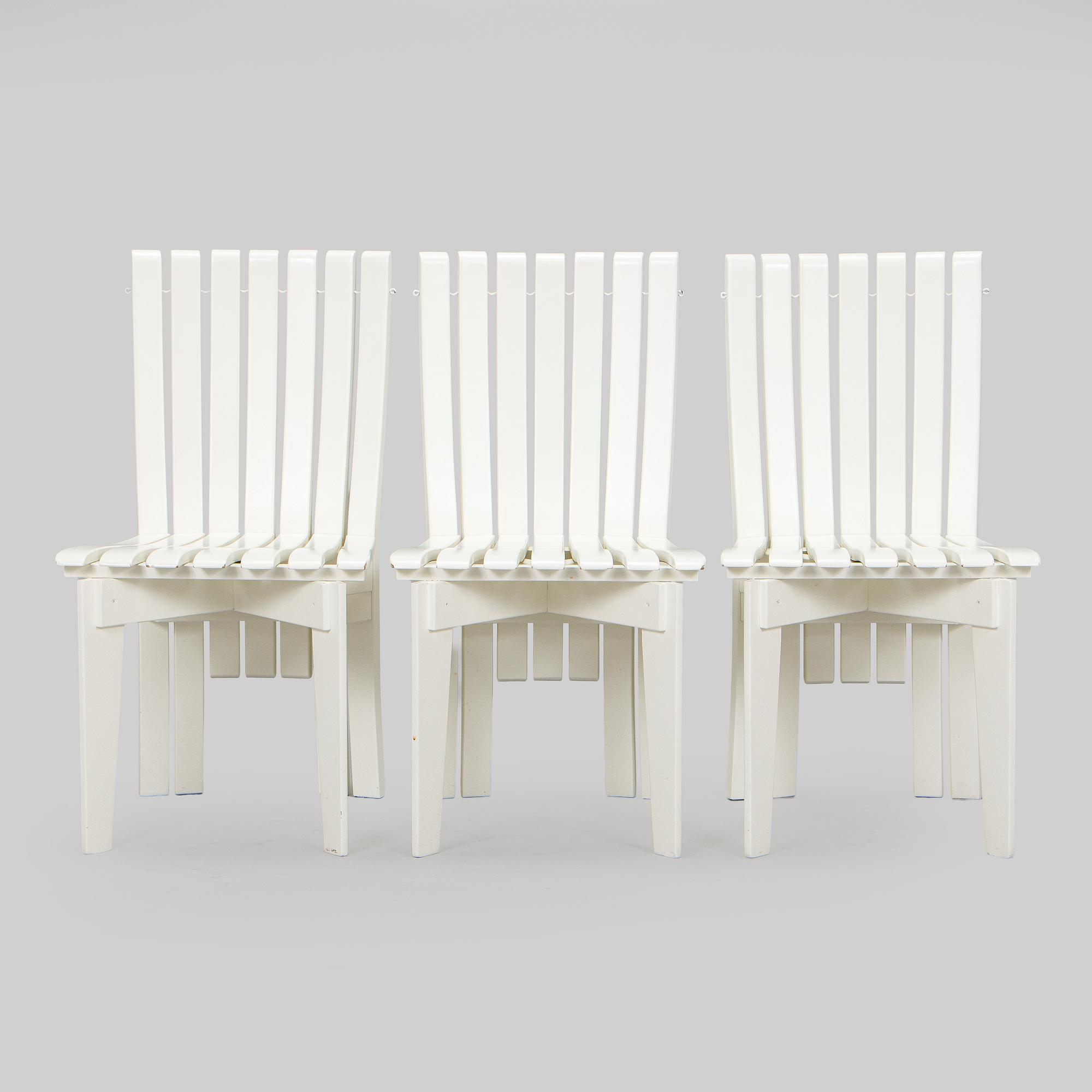 Alvar & Aino Aalto, tuoleja, 3 kpl, Aurinko-sarjaa, Artek 2000-luku.