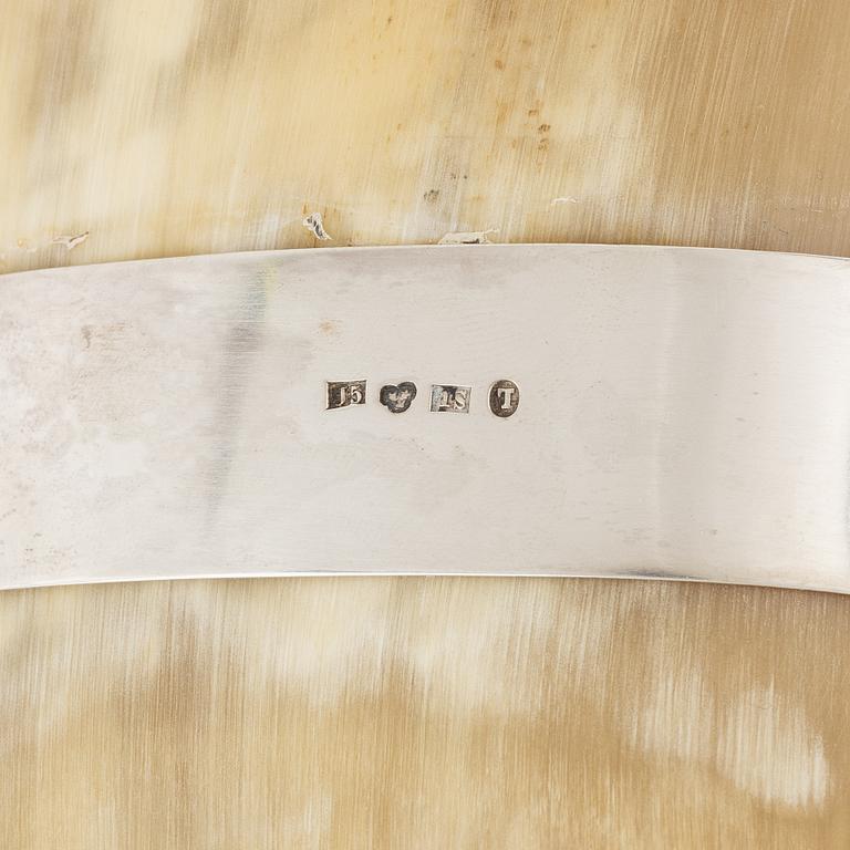 Dryckeshorn, horn och silver, Samuel Petterson & Carl Olof Holm,  Linköping, Norrköping, 1854-63.