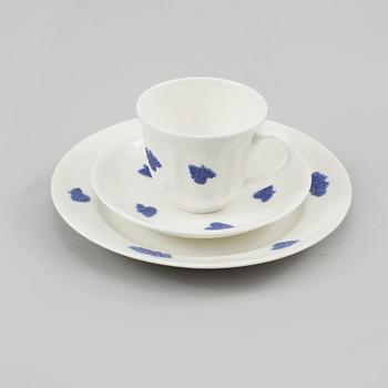 KAFFESERVIS, 40 delar, porslin, "Blå Blom", Gustavsberg, 1900-talets andra hälft.