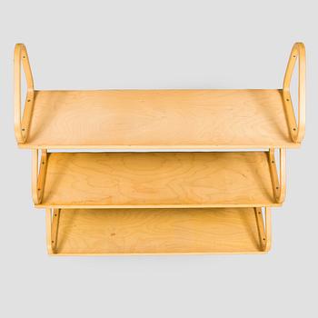 Alvar Aalto, three '112B' shelves, Artek, late 20th century.