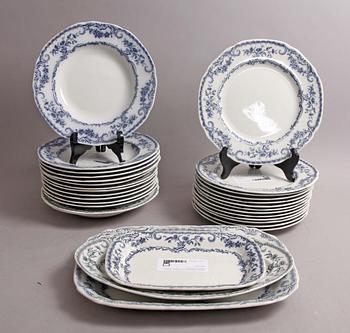 SERVISDELAR, 45 st, flintgods, "Atlantis" Rörstrand.