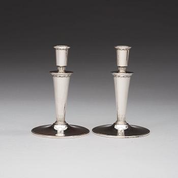 A pair of Atelier Borgila sterling candlesticks, Stockholm 1934.