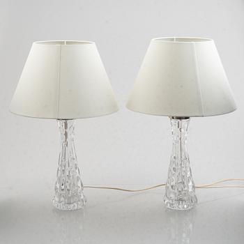 Carl Fagerlund, a pair of model 'RD-1477' table lamps, Orrefors.