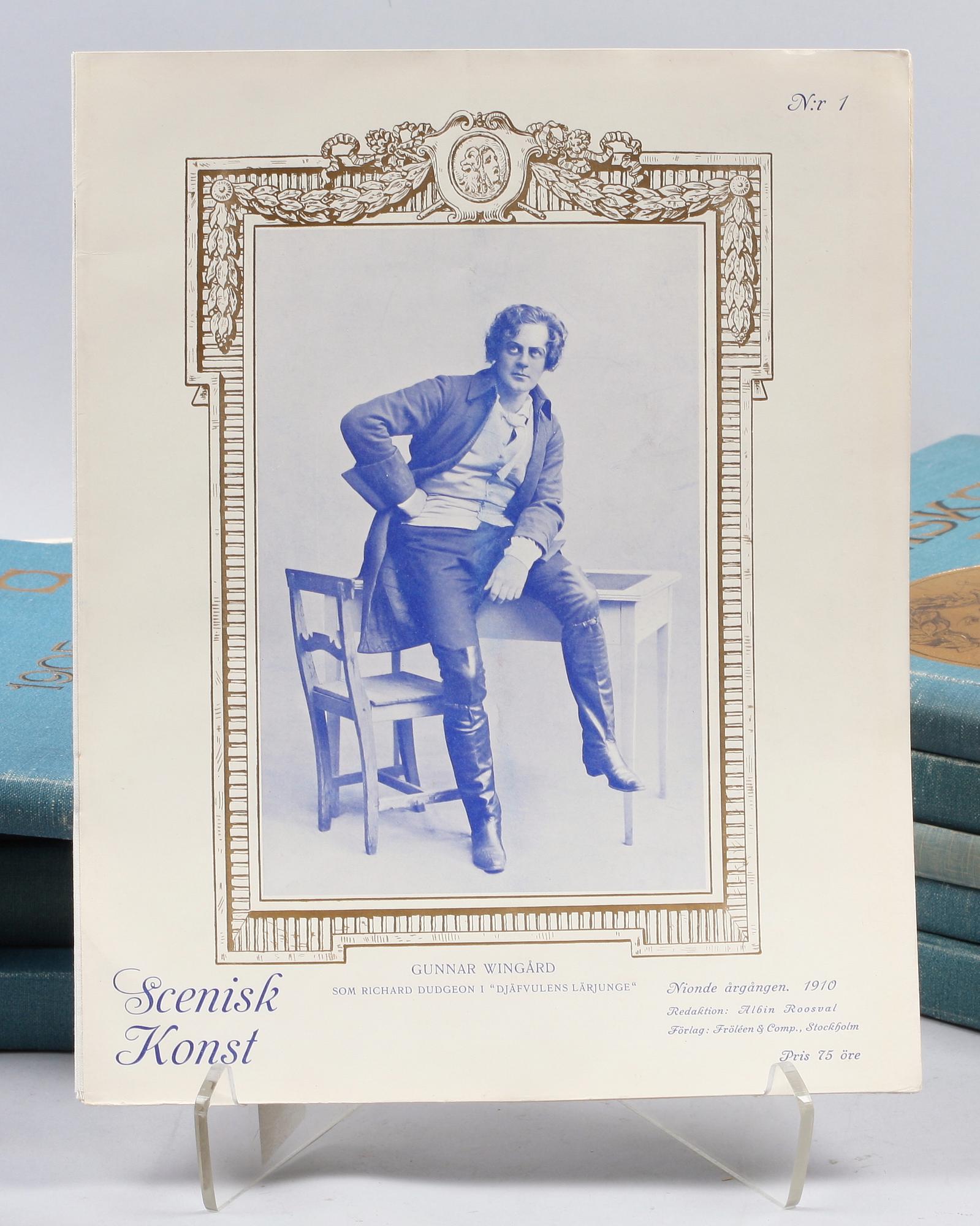 PARTI LITTERATUR OCH TIDSSKRIFTER, bl.a. Scenisk konst, sekelskiftet 1800/1900-tal.