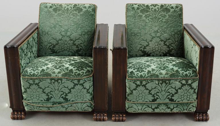 FÅTÖLJER, ett par, Art Déco, 1920/30-tal.