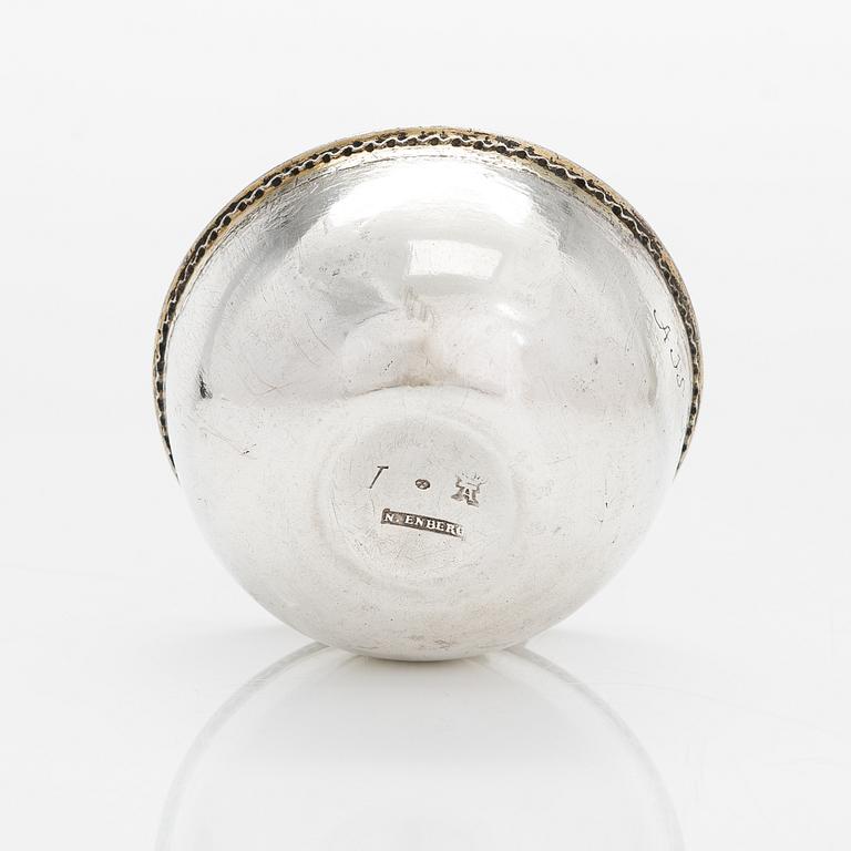 Nils Enberg, tumlare, silver, Åbo 1767.