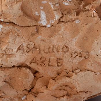 ASMUND ARLE, Sculpture, terracotta, signed Asmund Arle and dated 1953.