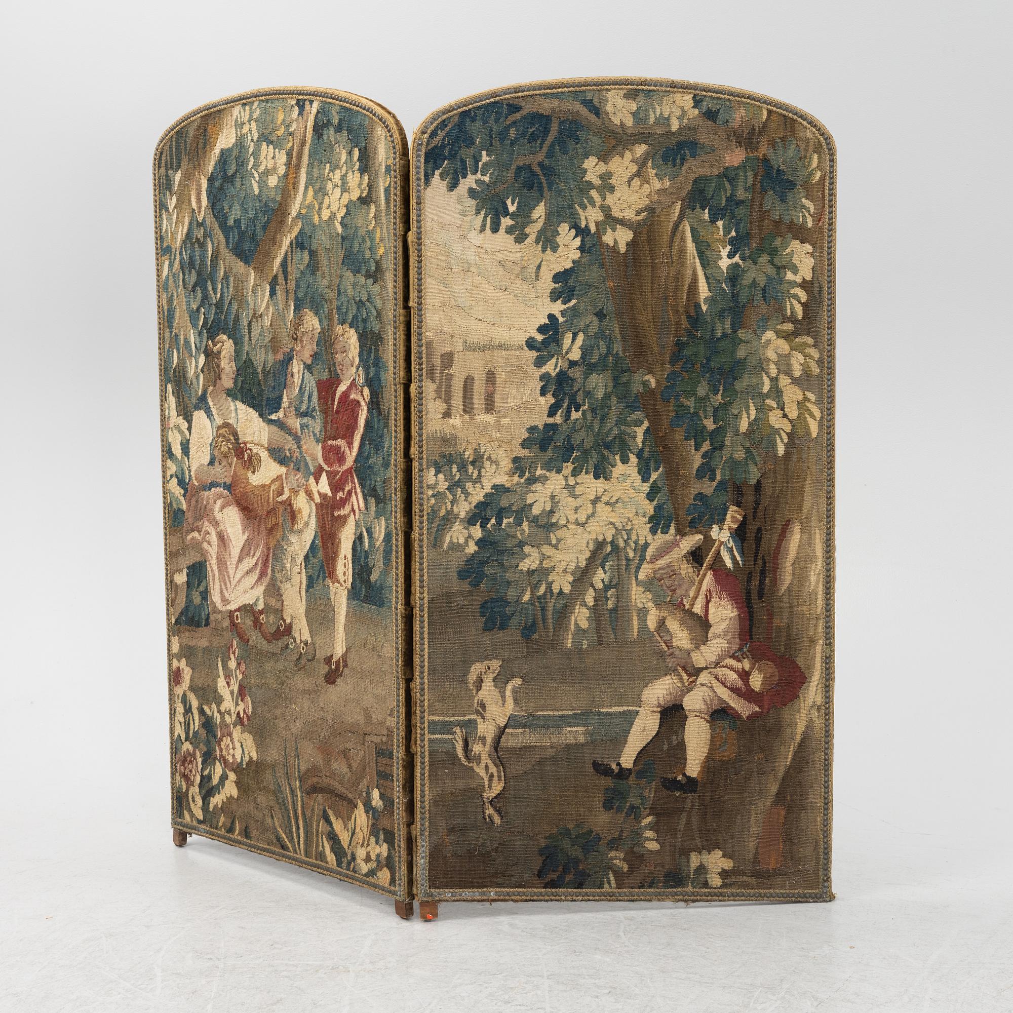 Two fragments of a tapestry, Flanders, 18th Century.