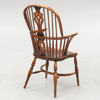 Four Windsor-Style Armchairs, first half of the 20th Century.