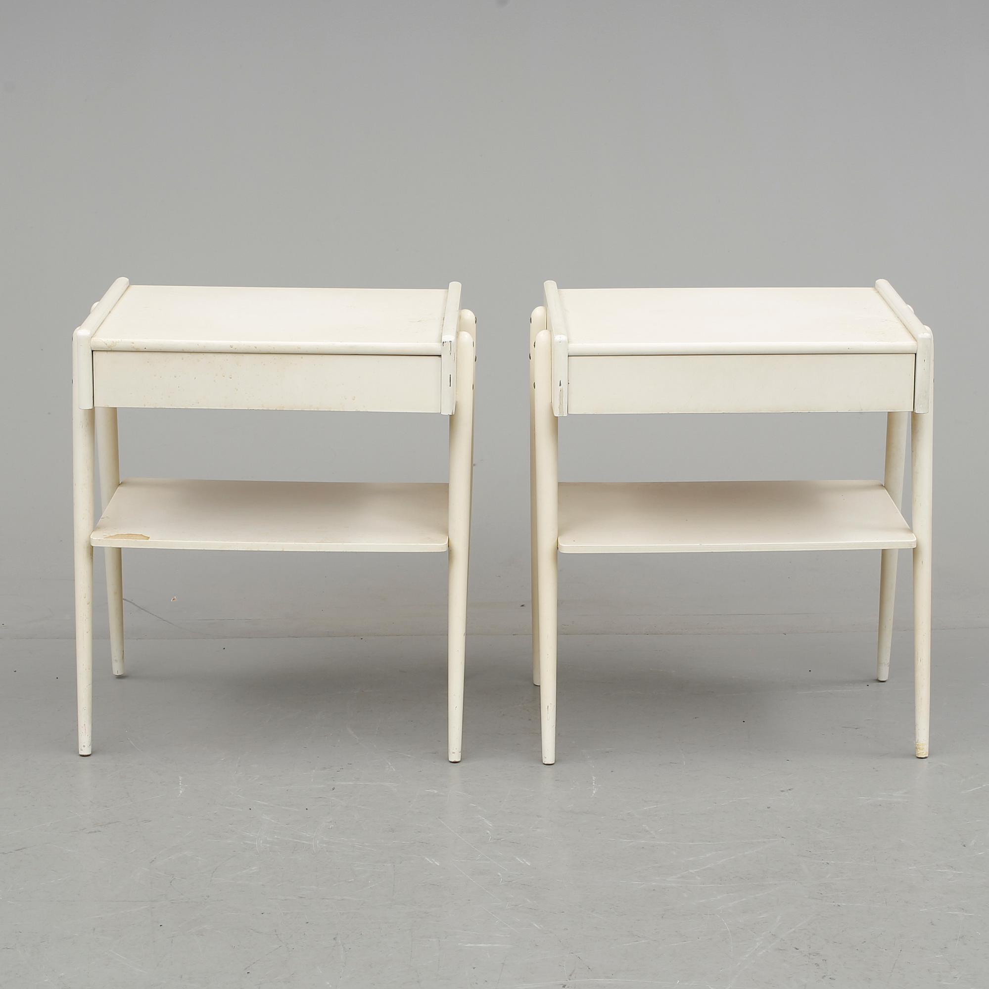 SÄNGBORD, ett par, AB Carlström & Co Möbelfabrik, 1960-tal.
