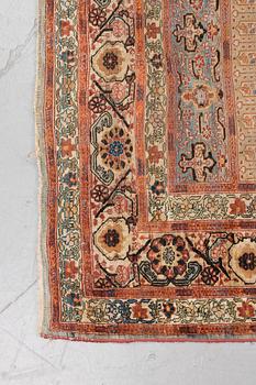 A rug, antique silk Tabriz, probably, ca 171 x 118,5 cm.