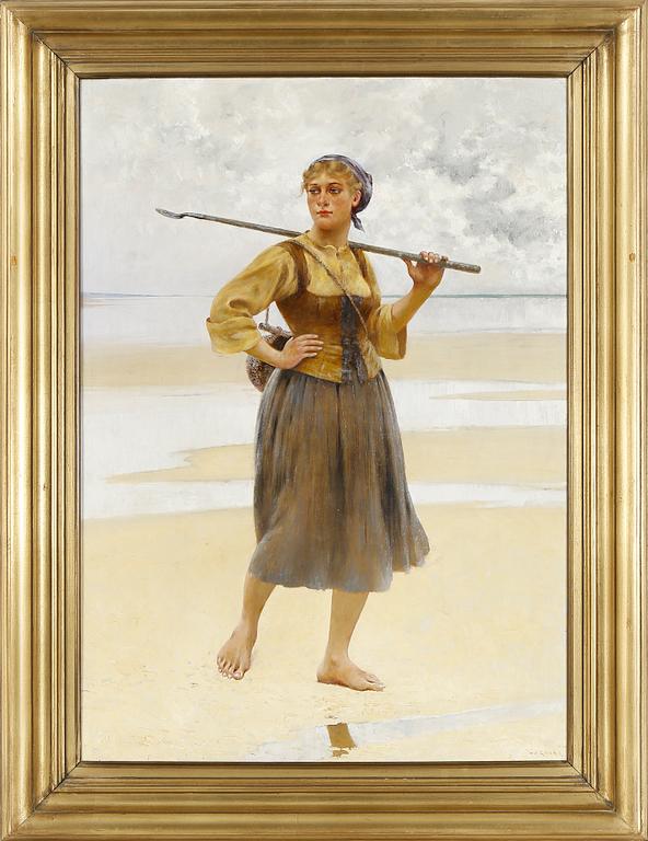 AUGUST HAGBORG, olja på duk, signerad.