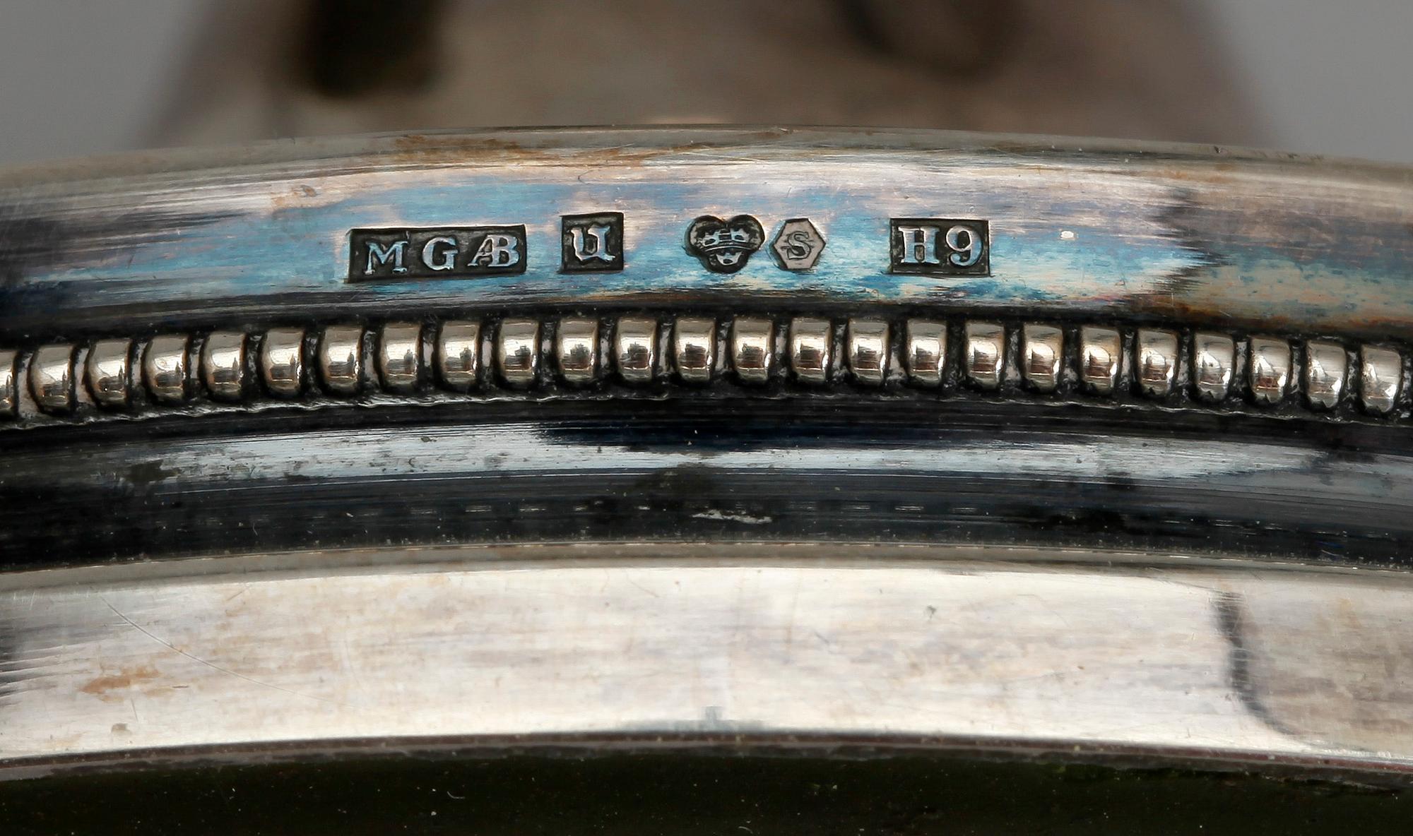 LJUSSTAKAR, ett par, silver, MGAB, Uppsala, 1958.