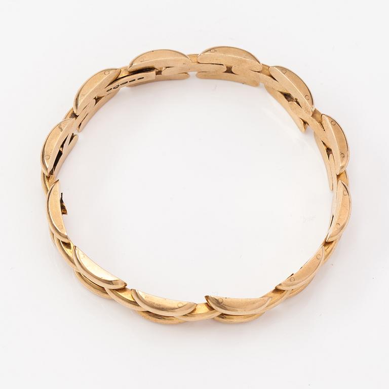 A 14K gold bracelet. Kultateollisuus, Turku 1958.