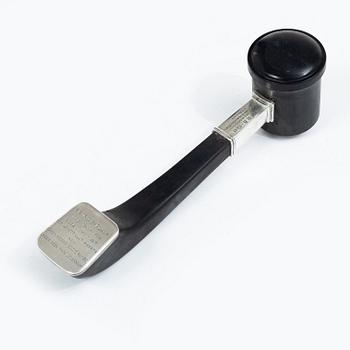 Atelier Borgila, A silver and wood ceremonial mallet, Stockholm, Sweden 1941.