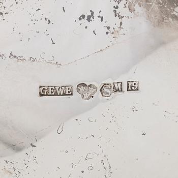 Kaffeservis, 3 delar, silver, rokokostil, GEWE, Malmö 1959.