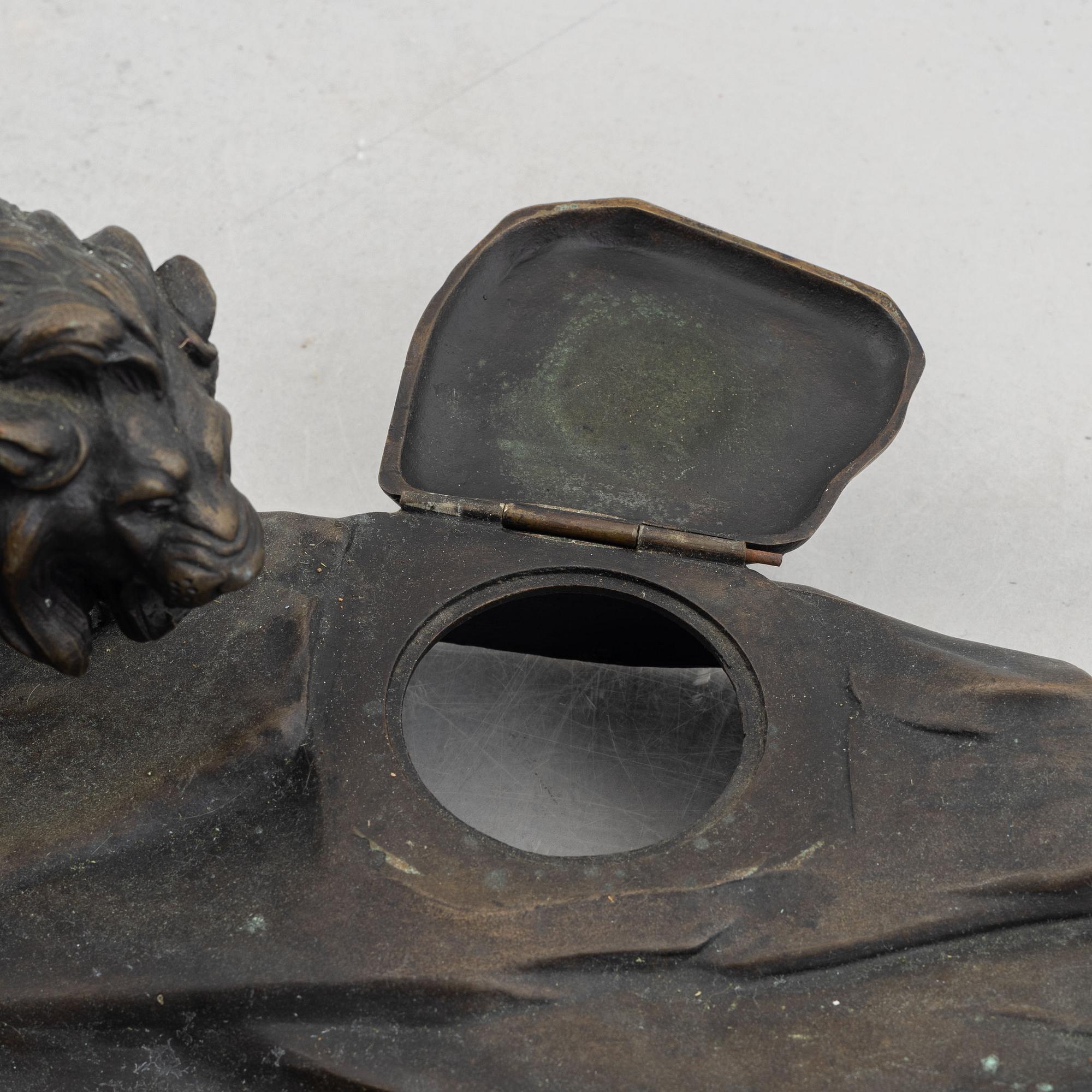 Otto Schmidt-Hofer, a bronze writing stand, signed.