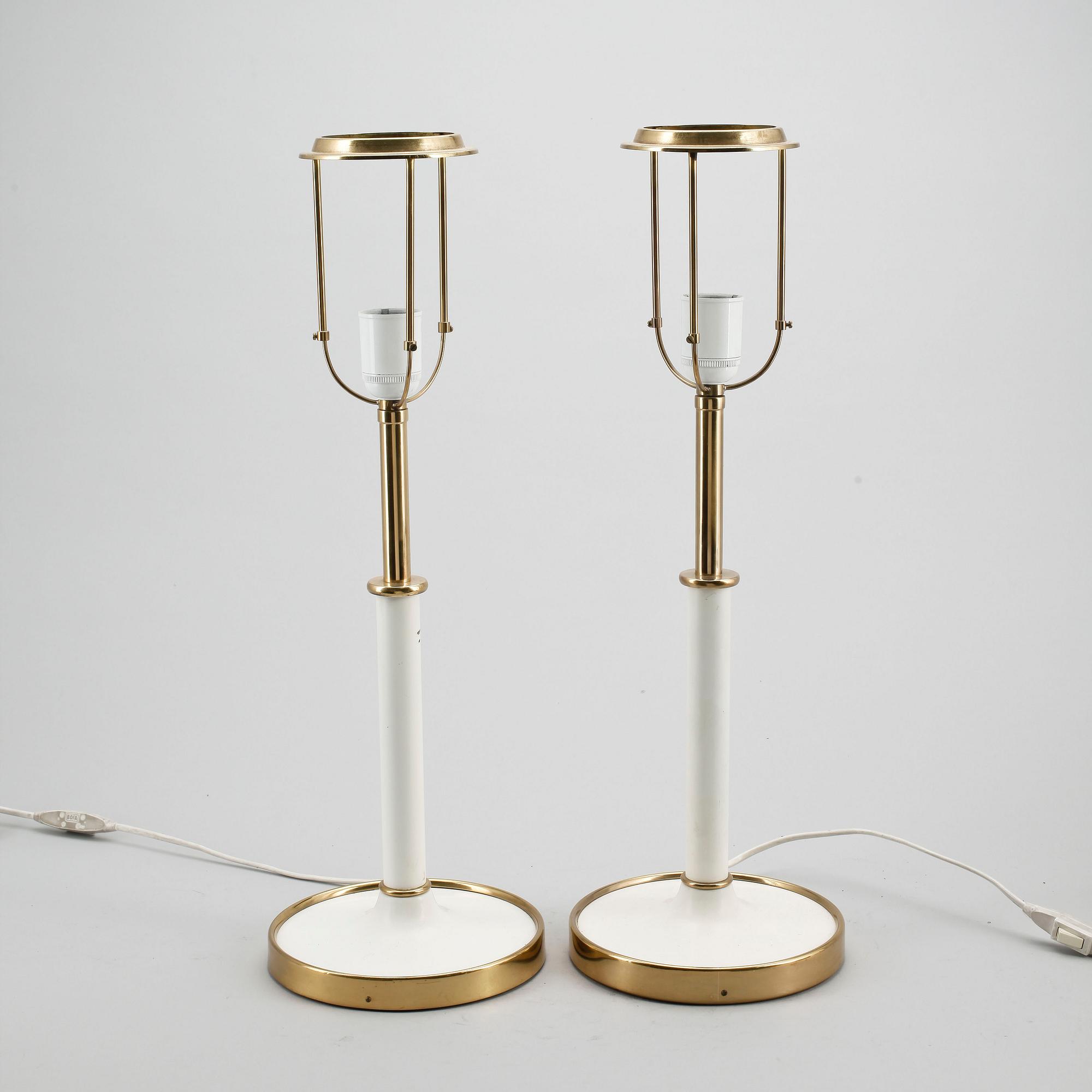 BORDSLAMPOR, ett par, modell 2466, Josef Frank, Firma Svenskt Tenn.