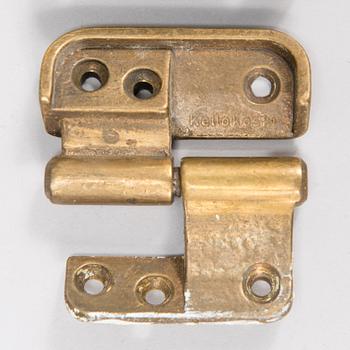 Alvar Aalto, 8 PAIRS OF DOORHANDLES AND 8 PAIRS OF HINGES, manufactured by Kellokosken Tehdas, Finaland 1950s.