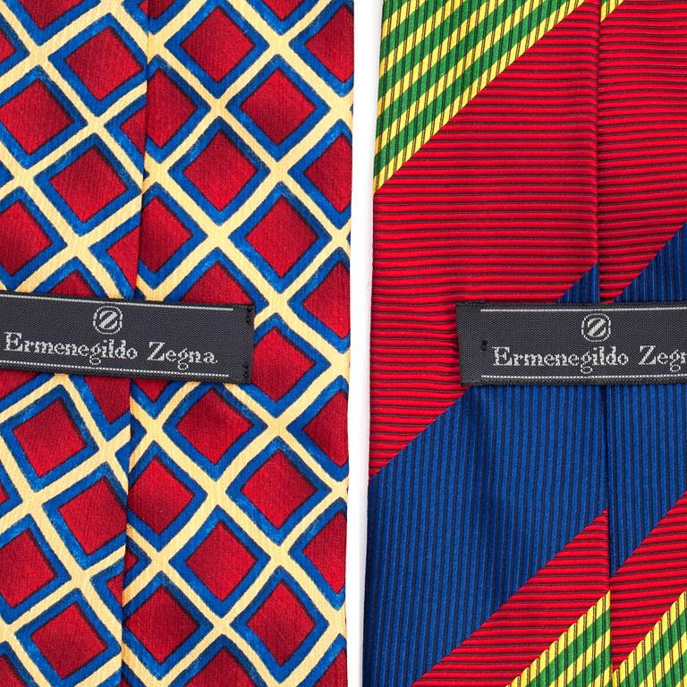 ERMENEGILDO ZEGNA, two silk ties.