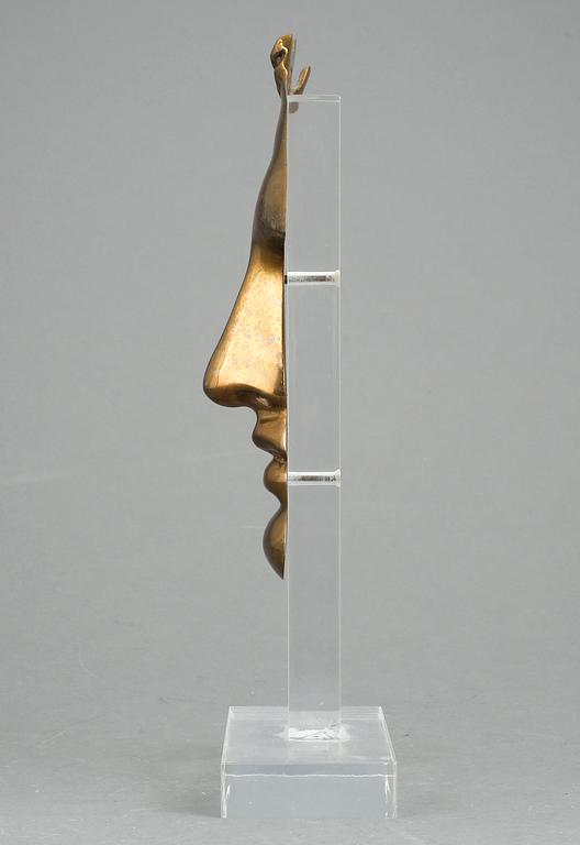 FERNANDEZ ARMAN, skulptur, guldpatinerad brons, signerad och numrerad 115/200. Utförd 1986.
